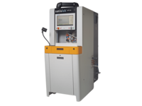 Industrial testing machine with integrated display screen and enclosed chamber