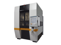 Frontal view of Satisloh GI grinding machine used in precision optics manufacturing.