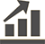 Icon of a bar chart with an upward arrow indicating growth or progress.